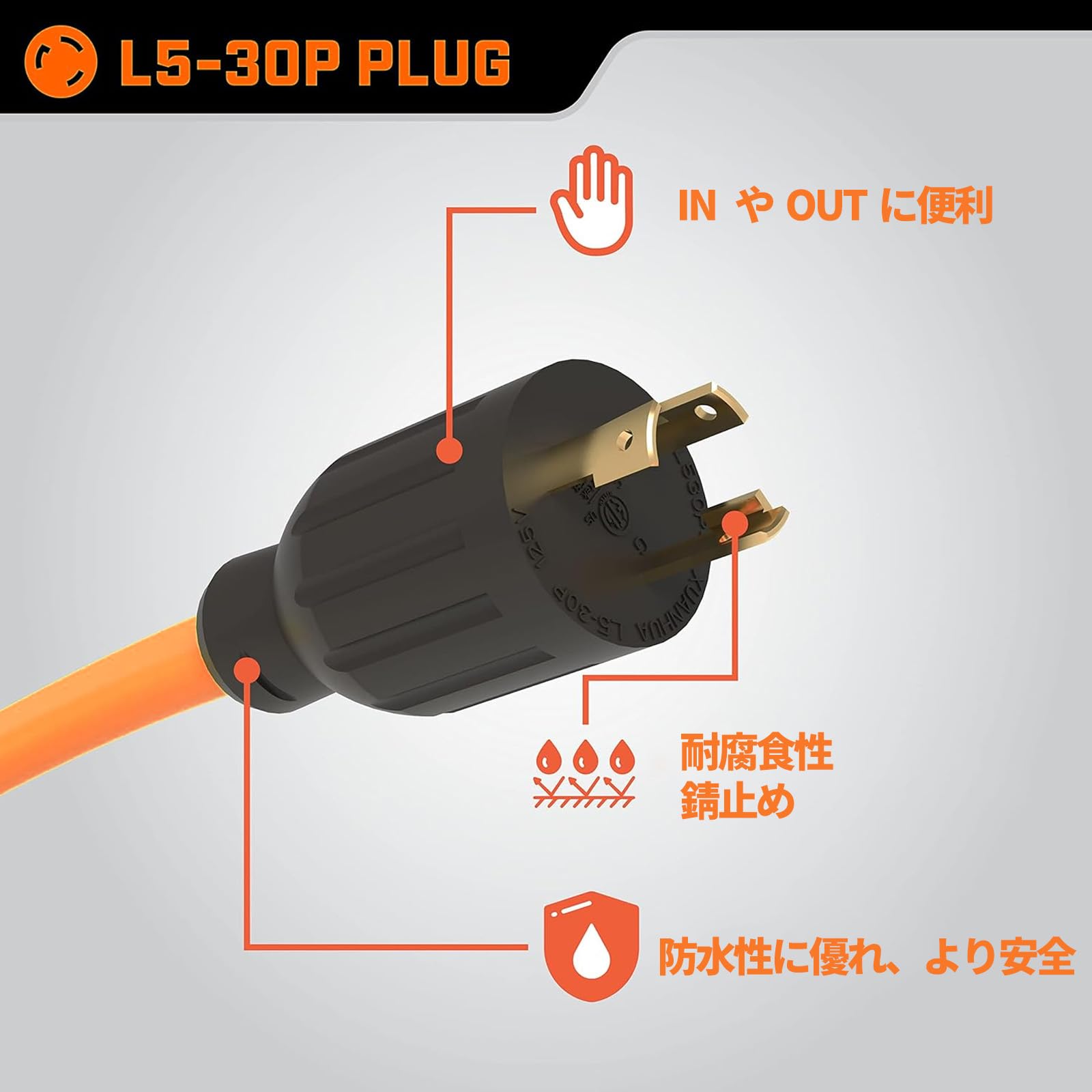 Amazon.co.jp: 発電機コード アダプタ 発電機延長コード 電源コード