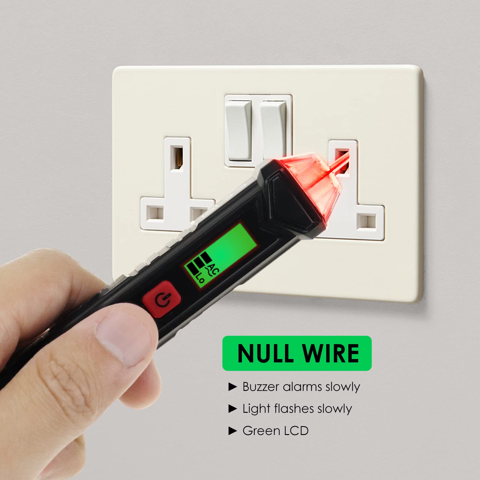 Cercafase Proster Non-Contatto - Tester Tensione 12V-1000V Con Allarme LED E Sonoro