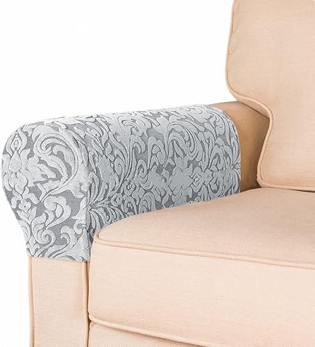 Miniatura 8 de BADASS SHARKS Protectores de reposabrazos de sofá para sillones, sofás, sillón antideslizante, juego de 2 fundas de vellón de primera calidad,