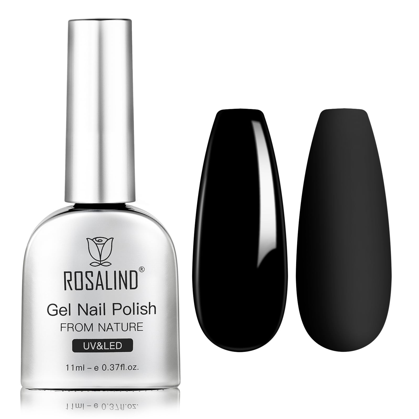 ROSALIND Semi-Permanent Nail Polish, 12 ml Yellow Semi-Permanent Nail Polish, UV/LED Soak Off Spring Summer Nail Polish for DIY Manicure — view 14