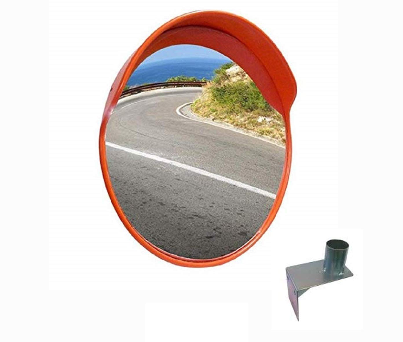 DOSSVICK - Unbreakable 24 Inch Diameter Wide Angle Convex Mirror/Security Mirror/Traffic Mirror for Road Safety with Installation Kit & Adjustable Fixing Bracket (Nuts & Bolts) (B08XKBCWXY) Amazon Price History, Amazon Price Tracker