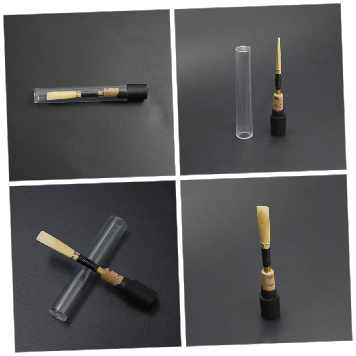 Cañas para Oboe Negras 3 Piezas para Principiantes, Cañas de Oboe Duraderas Resistencia Media, Accesorios Compactos para Instrumentos de Viento y Uso en Estudiantes