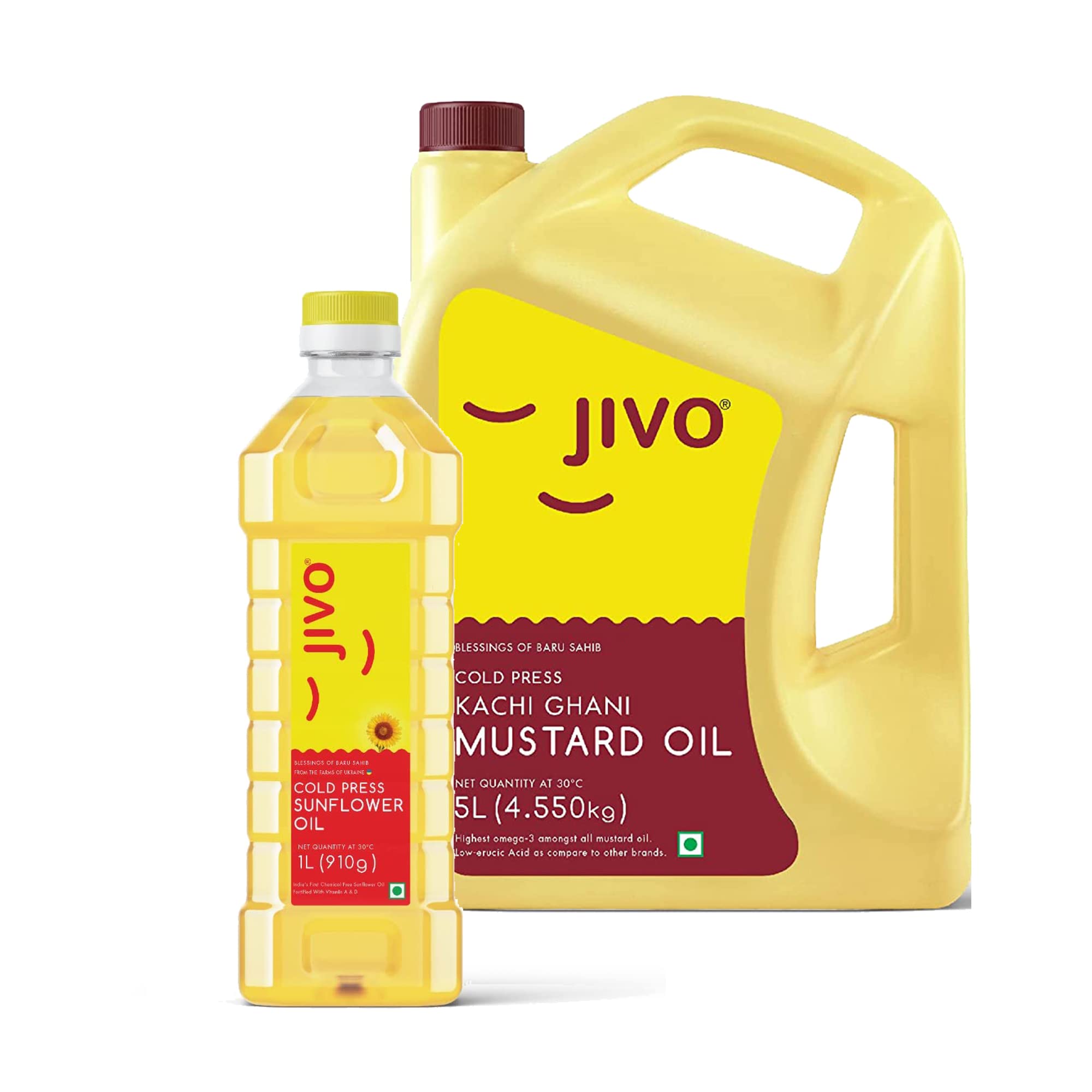 Jivo Kachi Ghani Mustard Oil 5L with Cold Pressed Chemical Free Sunflower Oil 1L | High in Antioxidants, Tasteful and Healthy Oil (Pack of 6L) (B0BBZWSJF5) Amazon Price History, Amazon Price Tracker