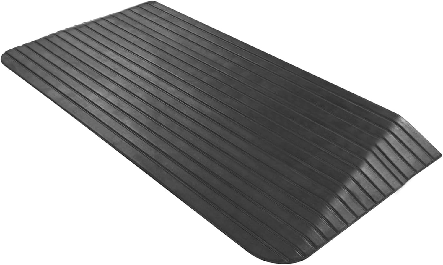 Silver Spring Solid Rubber Threshold Ramp 2-1/2" Rise 1,500 lb. Capacity for Wheelchairs and Power Scooters Indoor Outdoor Use