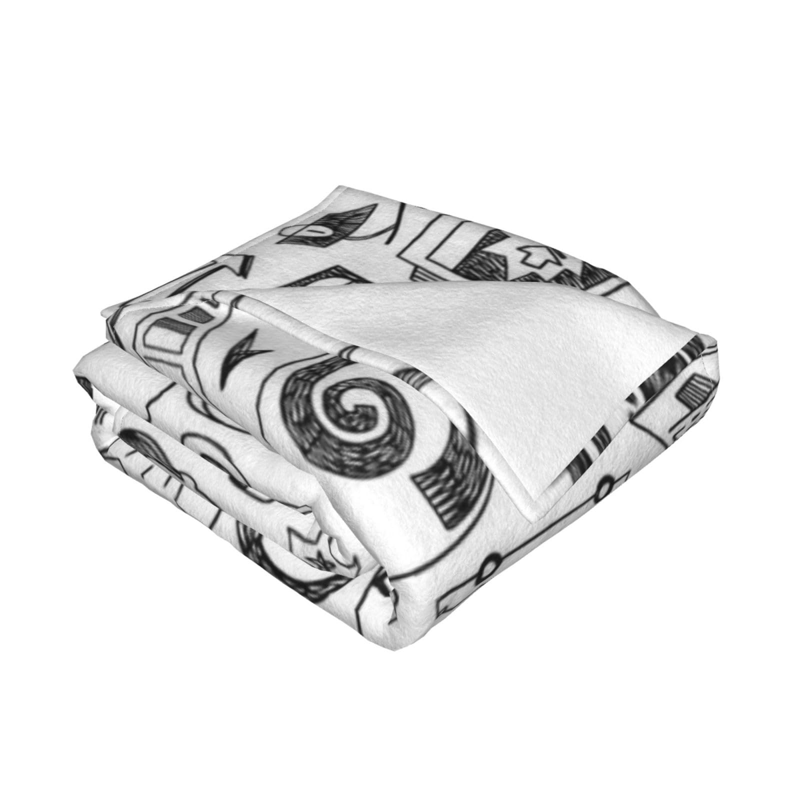 Coperta in flanella stampata per ragazzi con videogiochi, reversibile, coperta multifunzionale per divano