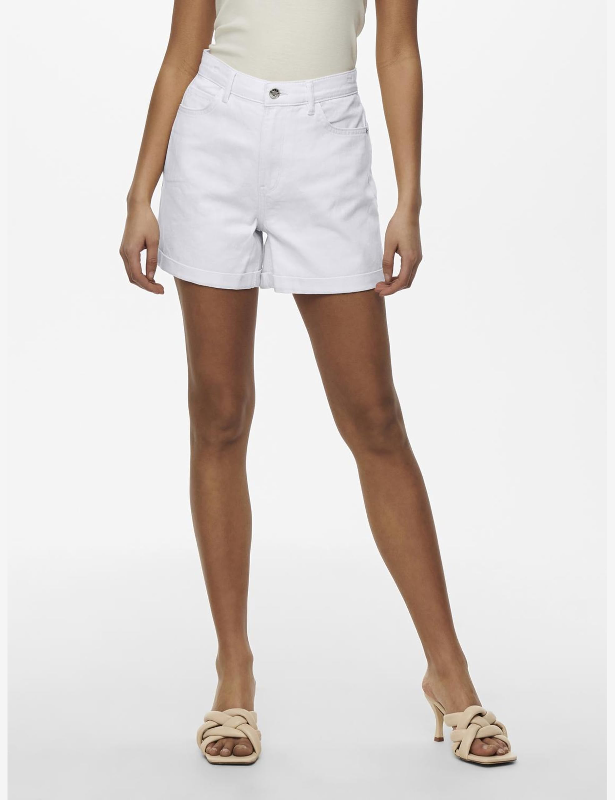 Only Onlvega HW Mom Dnm Shorts Noos Pantalones Cortos Denim para Mujer