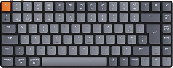 Keychron K3 Ultra-Slim Wireless Mechanical Keyboard, 75% Design Bluetooth/USB Keyboard with White Backlight, Hot-Swappable Low-Profile Keychron Optical Red Switch for Mac Windows (ES Layout)