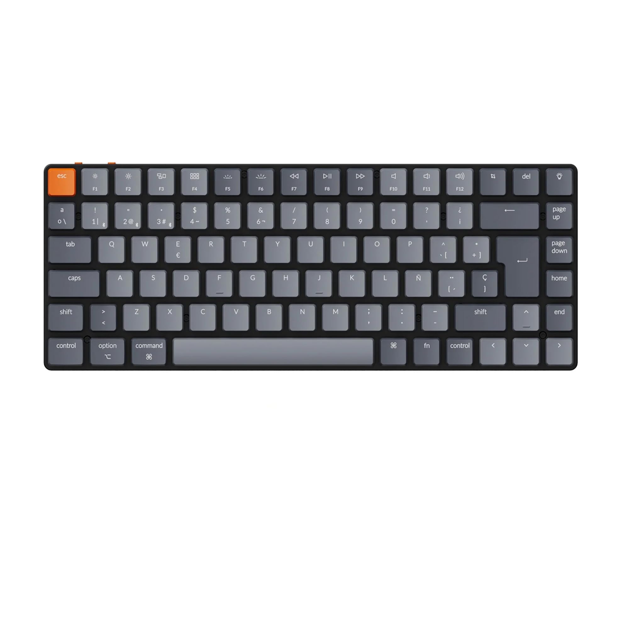 Keychron K3 Ultra-Slim Wireless Mechanical Keyboard, 75% Design Bluetooth/USB Keyboard with White Backlight, Hot-Swappable Low-Profile Keychron Optical Red Switch for Mac Windows (ES Layout)