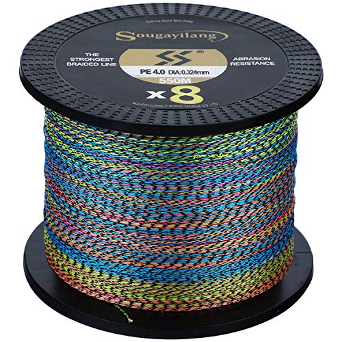 Sougayilang Geflochtene Angelschnur, 9 Stränge, unglaublich stark, 36,3 kg, geflochtene Schnur, abriebfest, PE… – Bild 6