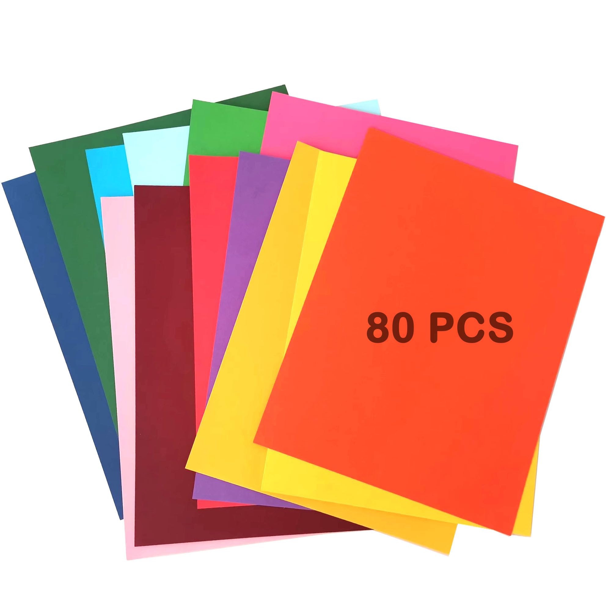 Beyoslf 80 Sheets Colored Cardstock Paper 20 Assorted Colors