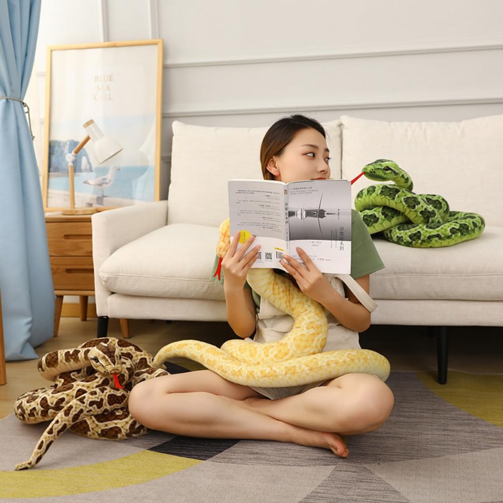 10 Foot Long Stuffed Snake Toy Realistic Prank Gift For Kids 280cm ...