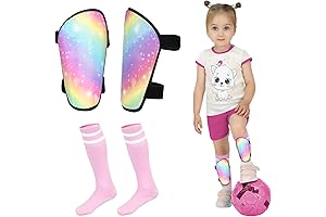 Unleash Girls' Potential with JAOBHAHY Shin Guards and Socks: Protection and Comfort for Young Athletes