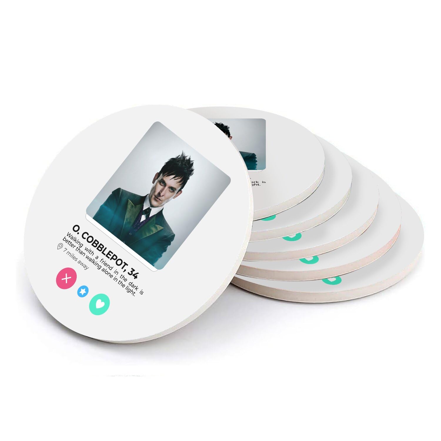 Sous-verre céramique Oswald Cobblepot élégance premium pour table moderne