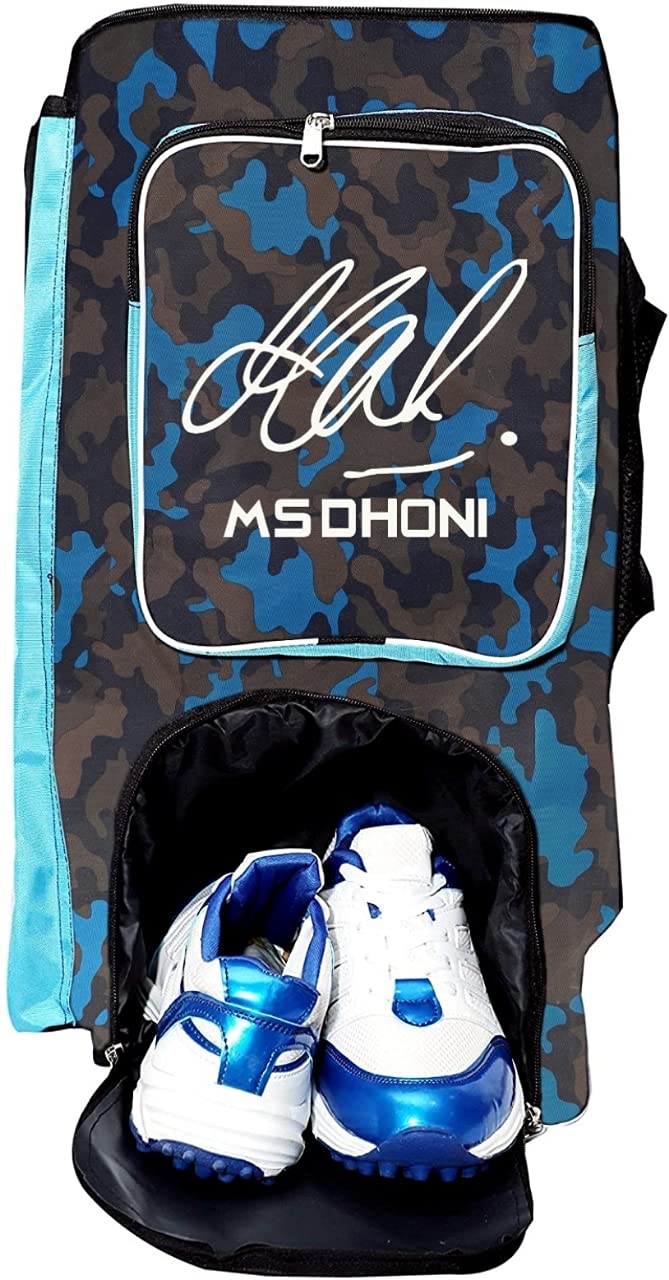 ALEXTOUCH MSD Cricket Kit Bag with Full Padded Nylon Material (Blue)-picture-15