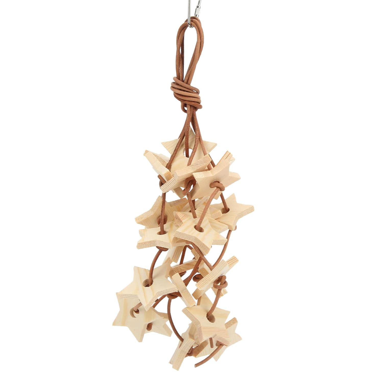 Juguete de Madera para Morder de Loro, Atractivo Juguete de Estrella de Madera Resistente a Mordeduras para Pájaros que Reduce el Estrés, Actividad Física para Agapornis para(color primario)