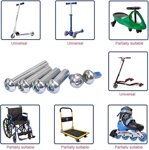 Miniatura 5 de OTFAITP 0.945 in-4.724 in M8 para recambio para niños Kickadulto Scooter silla de ruedas plegable mesas y sillas reparación