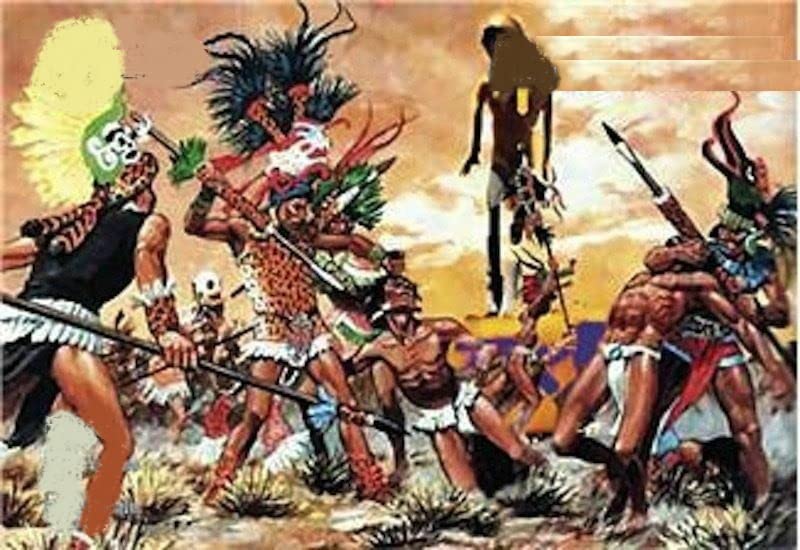 Mars Figures 72018-1/72 Aztec Warriors Indians Ancient Ages, Scale Model kit