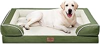Vista 152 de Comfort Expression - Cama ortopédica para perros extragrandes, 42 x 30 pulgadas, cama impermeable y de apoyo de espuma con cojines removibles, sofá