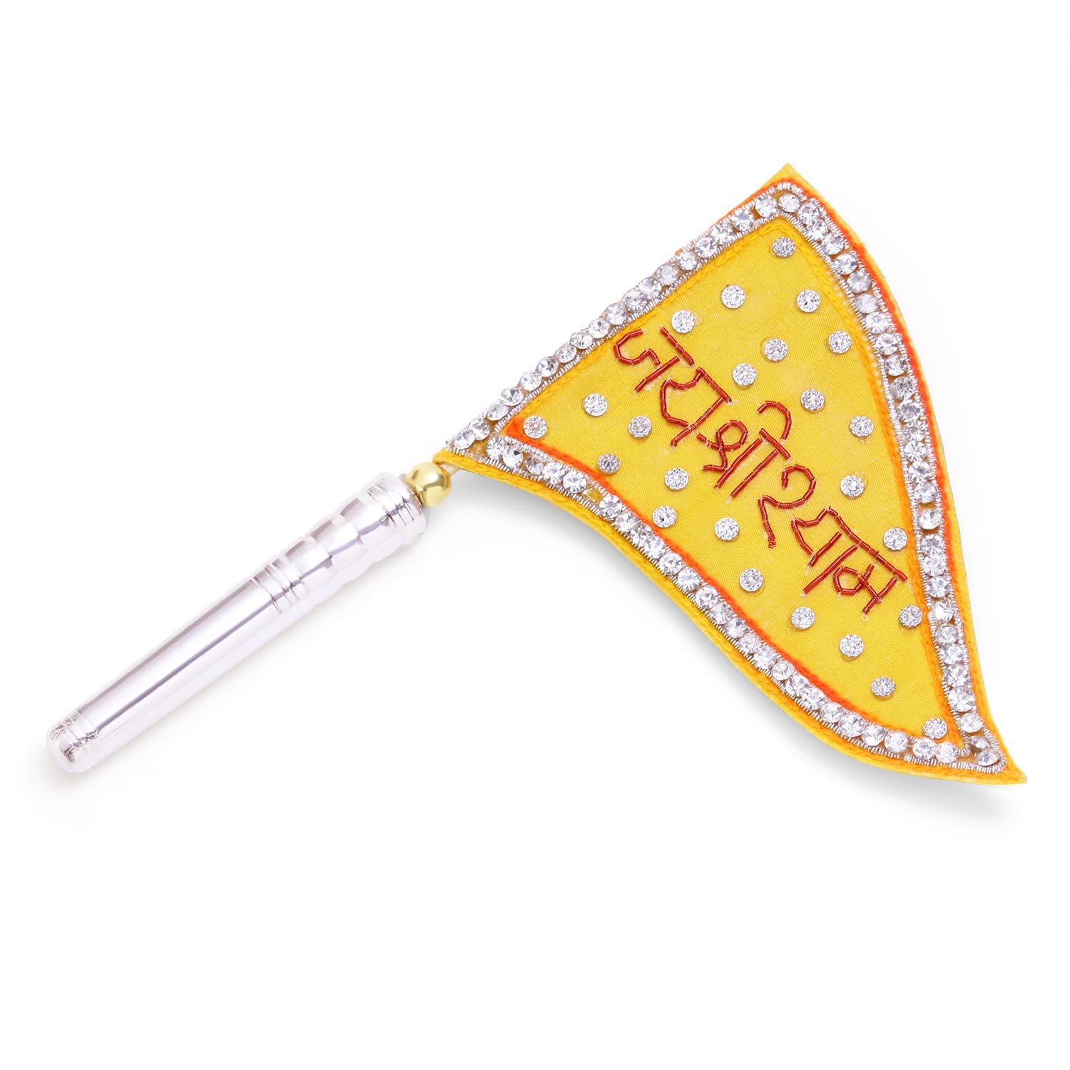 SHREE SHYAM ENTERPRISES Pure Silver Jai Shree Shyam Flag (Dhwaja) – 97%-99% Pure BIS Hallmarked | Religious Pooja Dhwaja | Shyam Baba Mandir Accessory | Silver Temple Flag for Worship & Auspicious Occasions-image-19