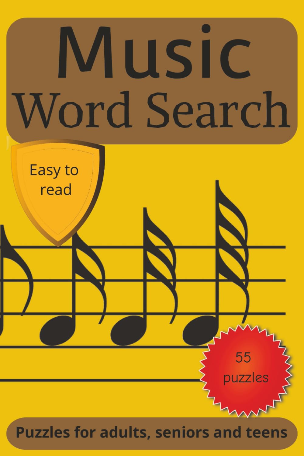 Music Word Search Book: Word Searches with Easy to Read print about Music Genres, Terms, Musical Tempo, Creative and Technical Jobs in Making Music, ... Gift for Vacations, Holidays and Free Times