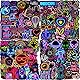 Aufkleber 200 Stück Neon Sticker Set Wasserfeste Vinyl Sticker Decals Coole Graffiti Sticker für Laptop Skateboard Scrapbook Trinkflasche MacBook IPad Handy Tagebuch Tassen Moped Fahrrad Koffer usw