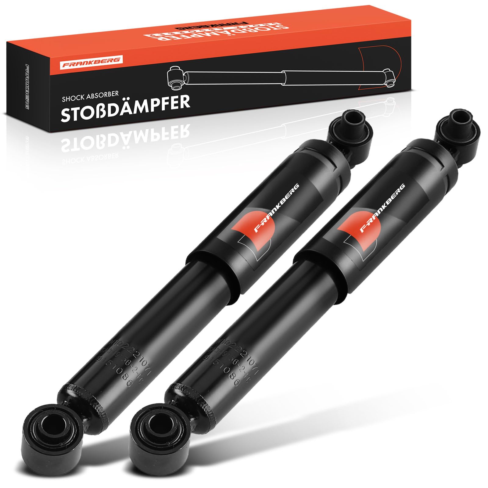 Frankberg 2 amortiguadores traseros 396 mm presión de gas 5206YQ | Compatible con: Tipi de socio, DS5, Berlingo Multispace B9, DS5 KF