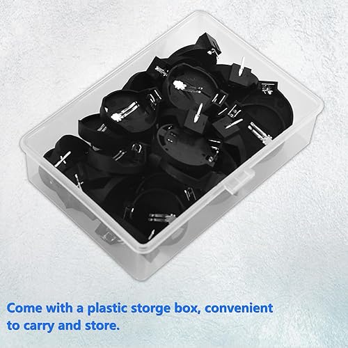 Miniatura 4 de WMYCONGCONG 30 PCS botón titular de batería CR2032 CR2025 moneda botón célula titular de la batería, negro