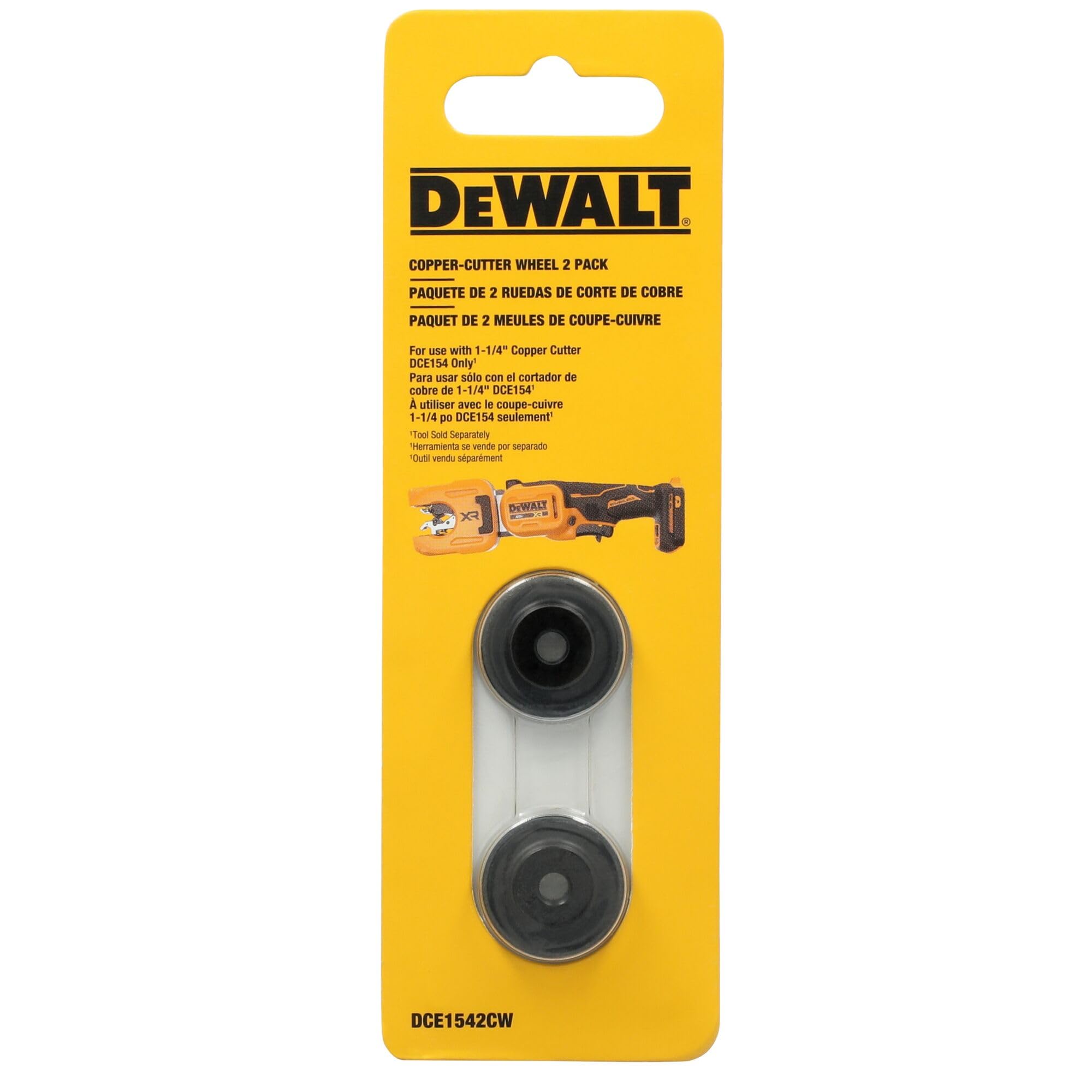 Rohrschneider-Räder für DEWALT 20 V MAX XR Kupferrohrschneider, 2 Stück, korrosionsbeständige Ersatzräder (DCE1542CW)