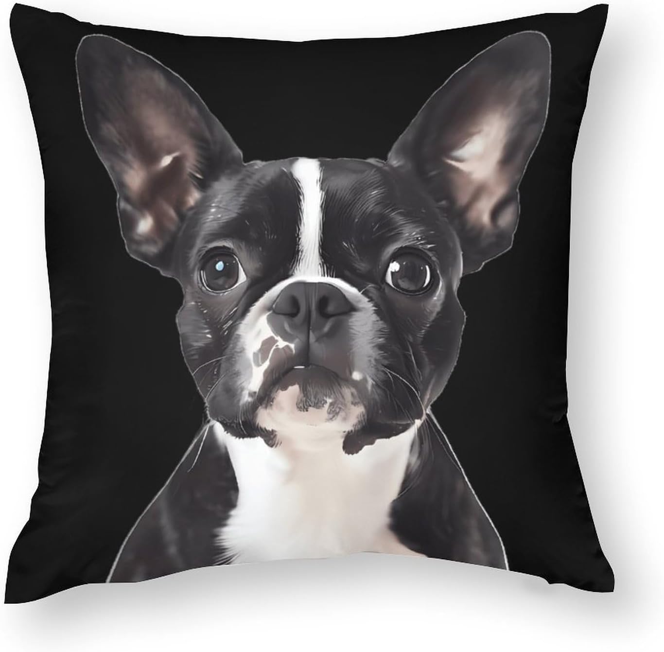 Boston Terrier Cute Printed Throw Pillow Case 4 Pcs Soft Pillowcases Pillows Covers Sofa Bed Decor 12/14/16/17/18/20/22/24/32 Inches