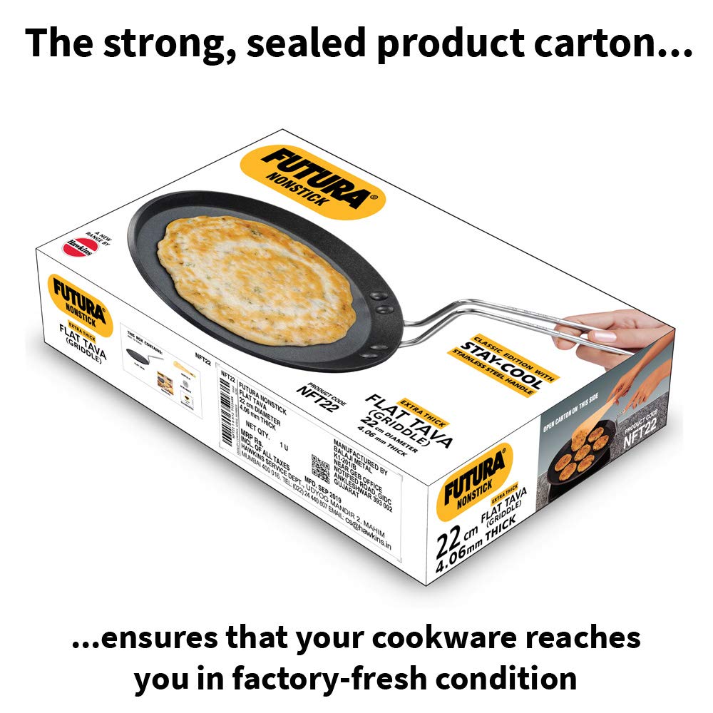 Hawkins Futura Nonstick Flat Tava 22 cm, 4.06 mm - Image 6 thumbnail