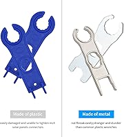 Vista 3 de 1 par de llaves de metal solar, herramientas de conector de panel solar, herramienta de montaje y desmontaje para sistema fotovoltaico solar kit