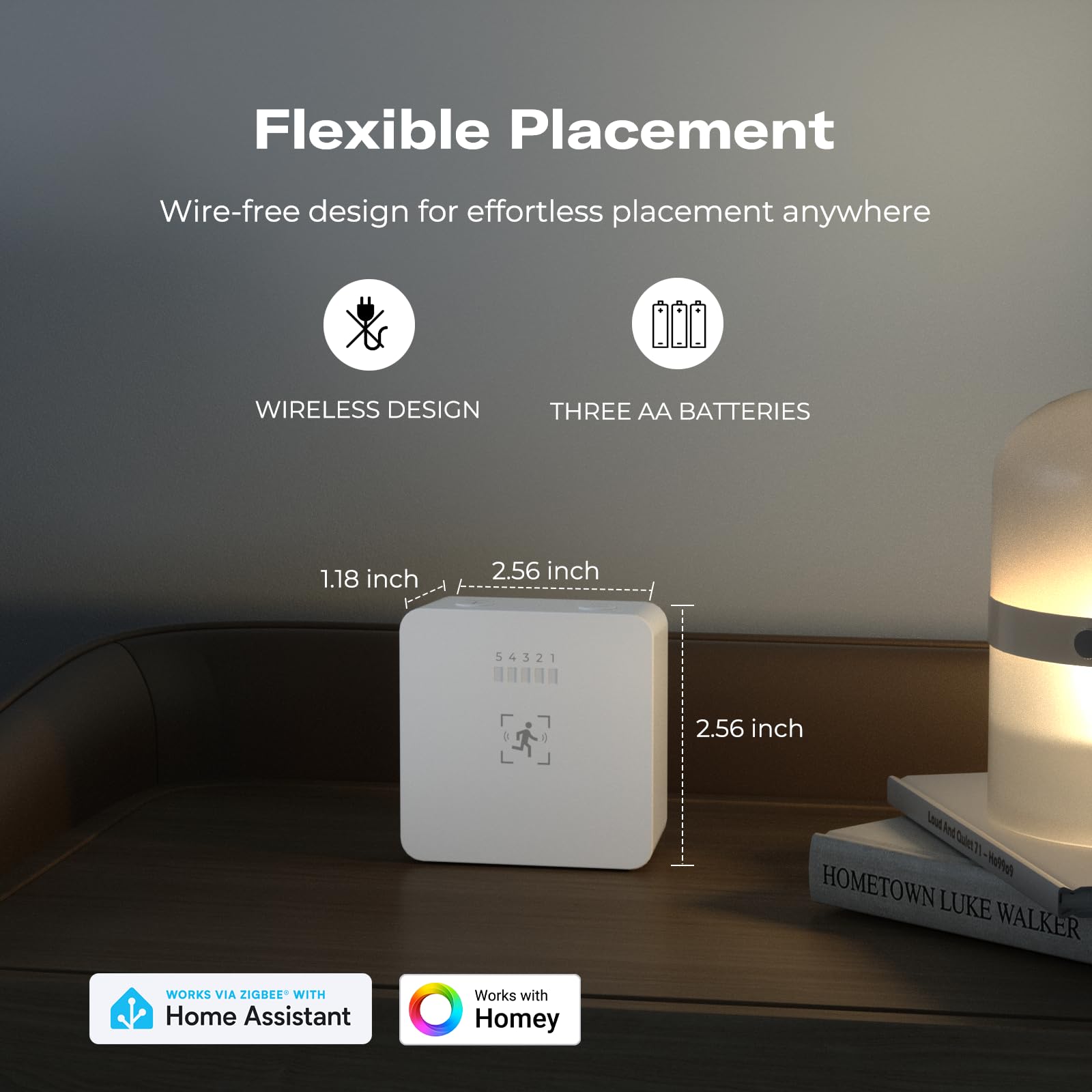 THIRDREALITY Sensore di movimento R1 con custodia, radar 5.8G, sensibilità regolabile, interno ed esterno, hub Zigbee richiesto, supporto Home Assistant, SmartThings, Homey, Hubitat o dispositivi Echo