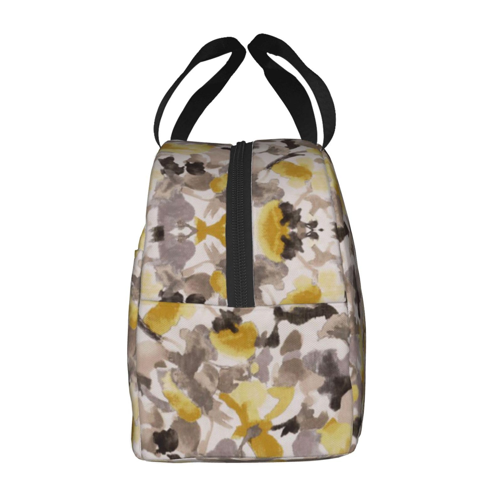 WURTON Borsa termica termica per il pranzo a prova di perdite, riutilizzabile, con stampa floreale, per adulti e bambini
