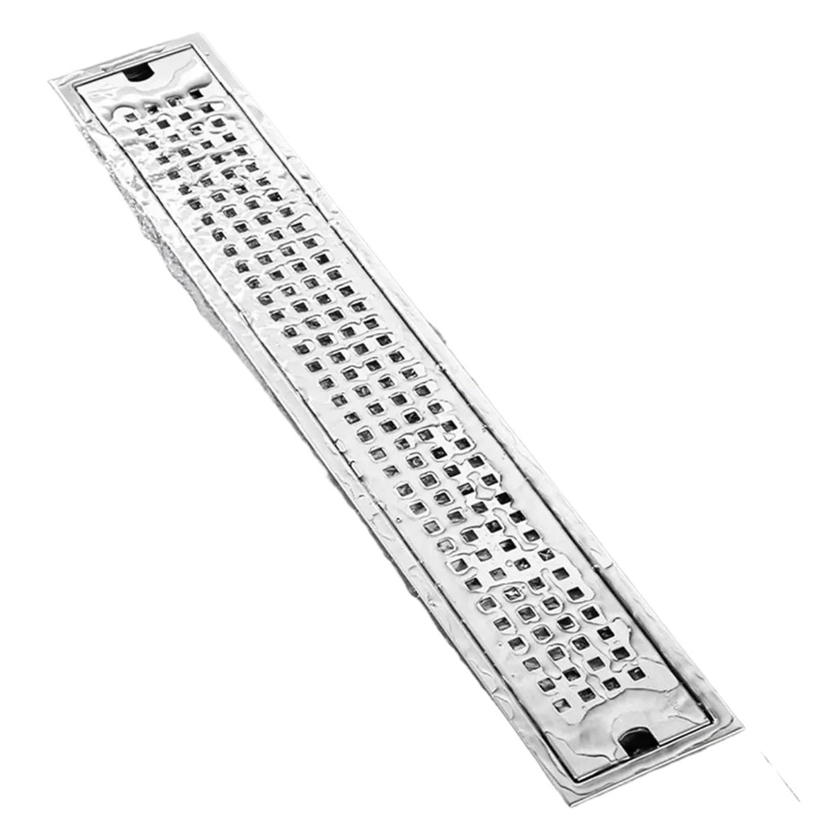 Desague Ducha con Cubierta de colador Drenaje Piso Ducha Forma Rectangular Filtro extraíble Lineal Acero Inoxidable