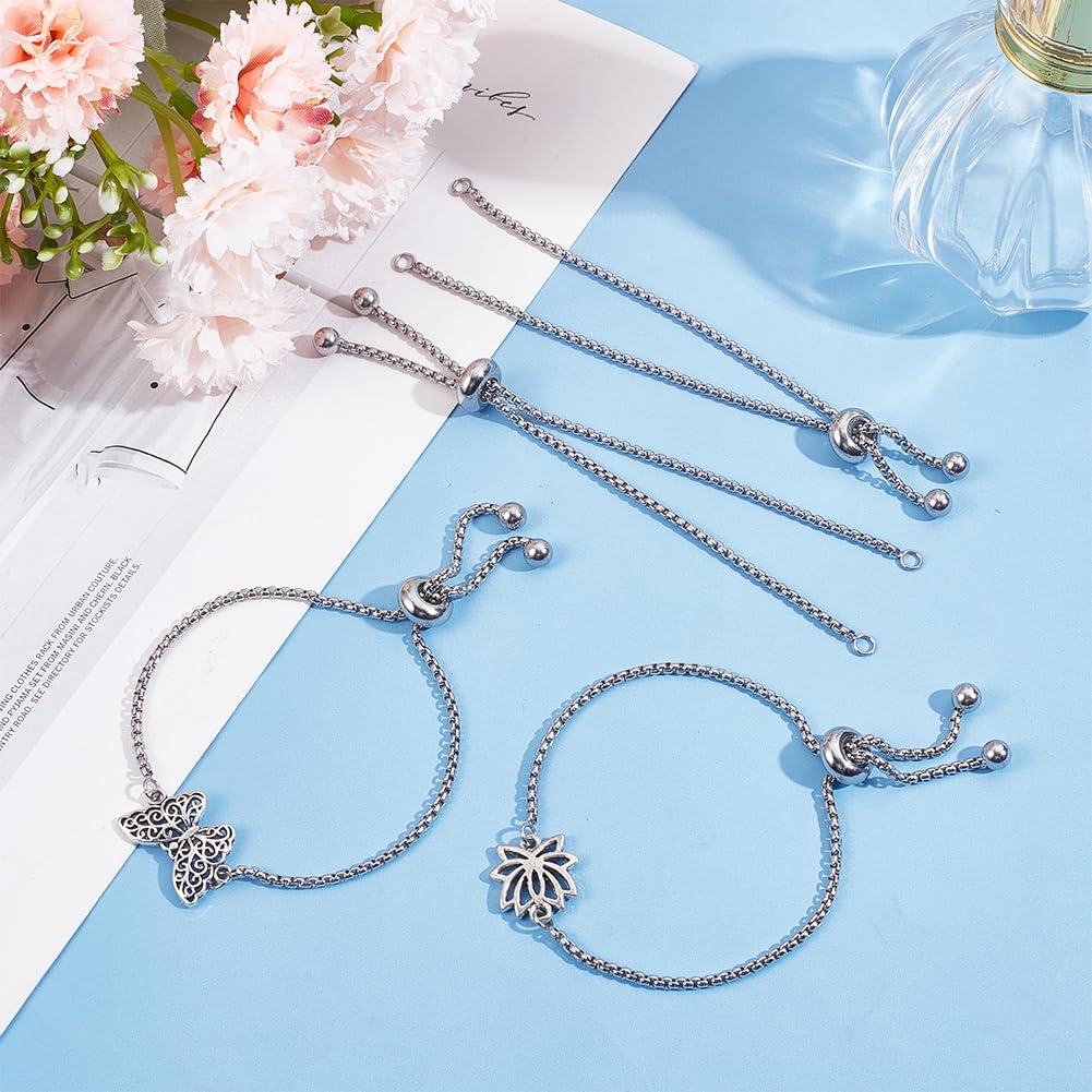 SUNNYCLUE 1 Boîte De 8 Bracelets Coulissants En Acier Inoxydable 304