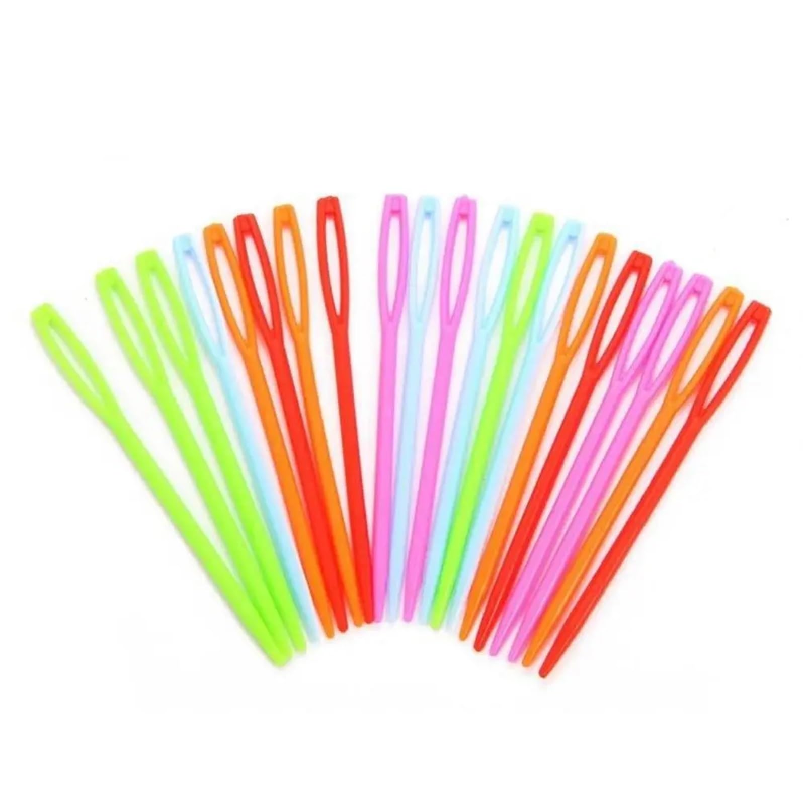 Large Eye Sewing Needles 200 pcs Plastic Sewing Needles Stitching Handmade Weaving Tools Accessories(Mixed color-9cm)