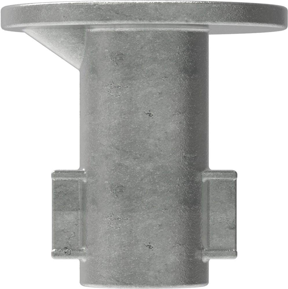 Fenau | Vaina de anclaje al suelo, Ø 33,7 mm, empalme para suelo, de fundición maleable, galvanizada en caliente, incl. tornillos