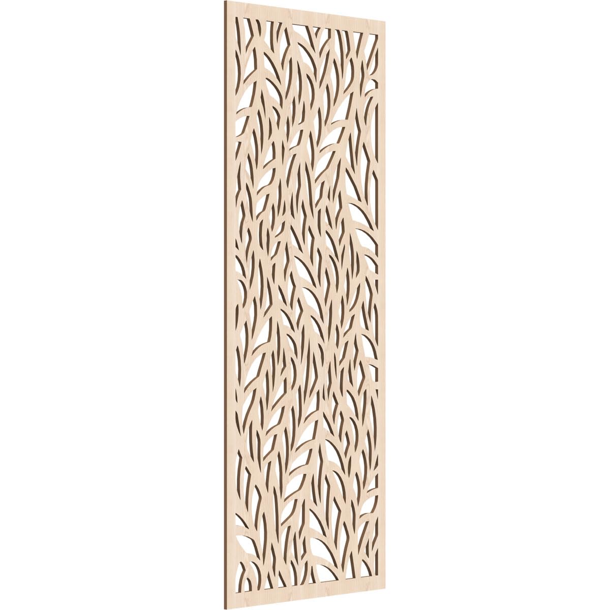 Ortonville Decorative Pierced Fretwork Wood Wall Panels, 21 3/8"W x 54 3/8"H x 1/4"T, Red Oak