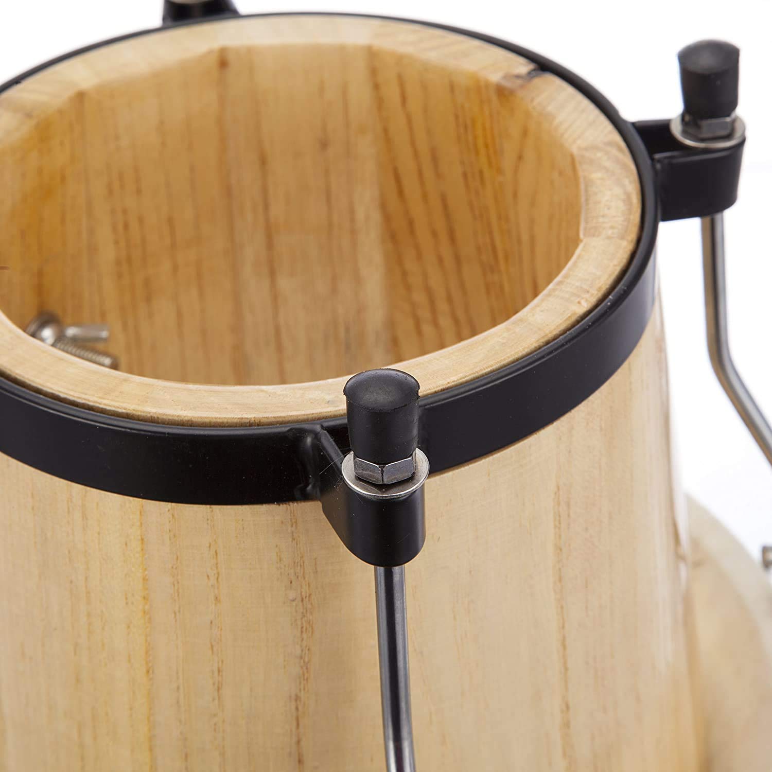 BONGO DE MADERA COLOR NATURAL ROCKSTAR LS105F-NT 6,5" y 7,5" PARCHE PIEL DE BUFALO - ROCKMUSIC