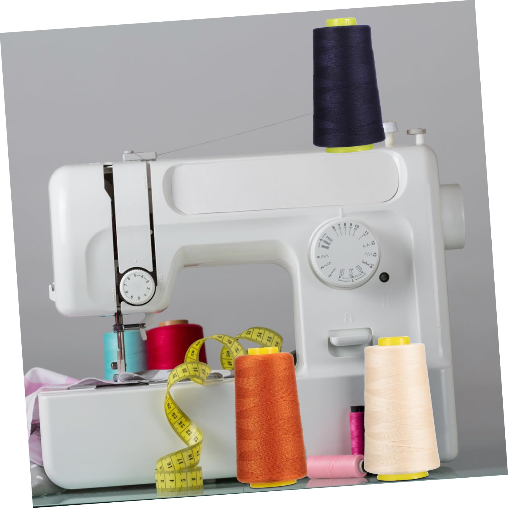 HOMSFOU 3 Series Hilo De Poliéster De Hilo De Yardas Resistente Decoloración Compatible Con Mano Y Máquina 6 Piezas*3