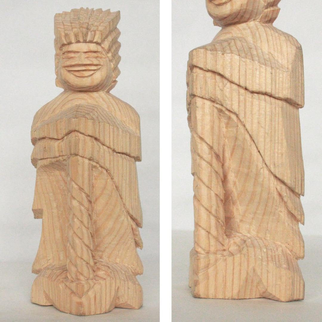 円空彫り仏　観音菩薩　全高8.5センチ Amazon.co.jp: 円空仏 護法神 観音菩薩仏頭付属 円空彫り : ホーム