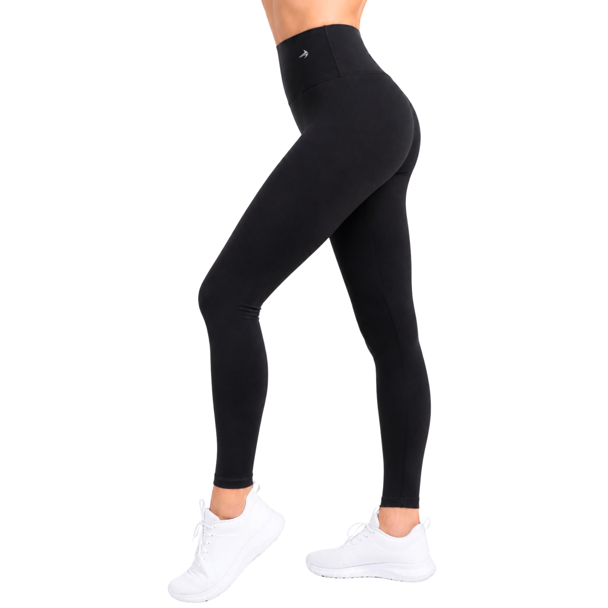 COMPRESSIONZ Women's Compression Trousers - Best Full Leggings Tights for Running, Yoga, Fitness, Black, Super High Waist, 5XL