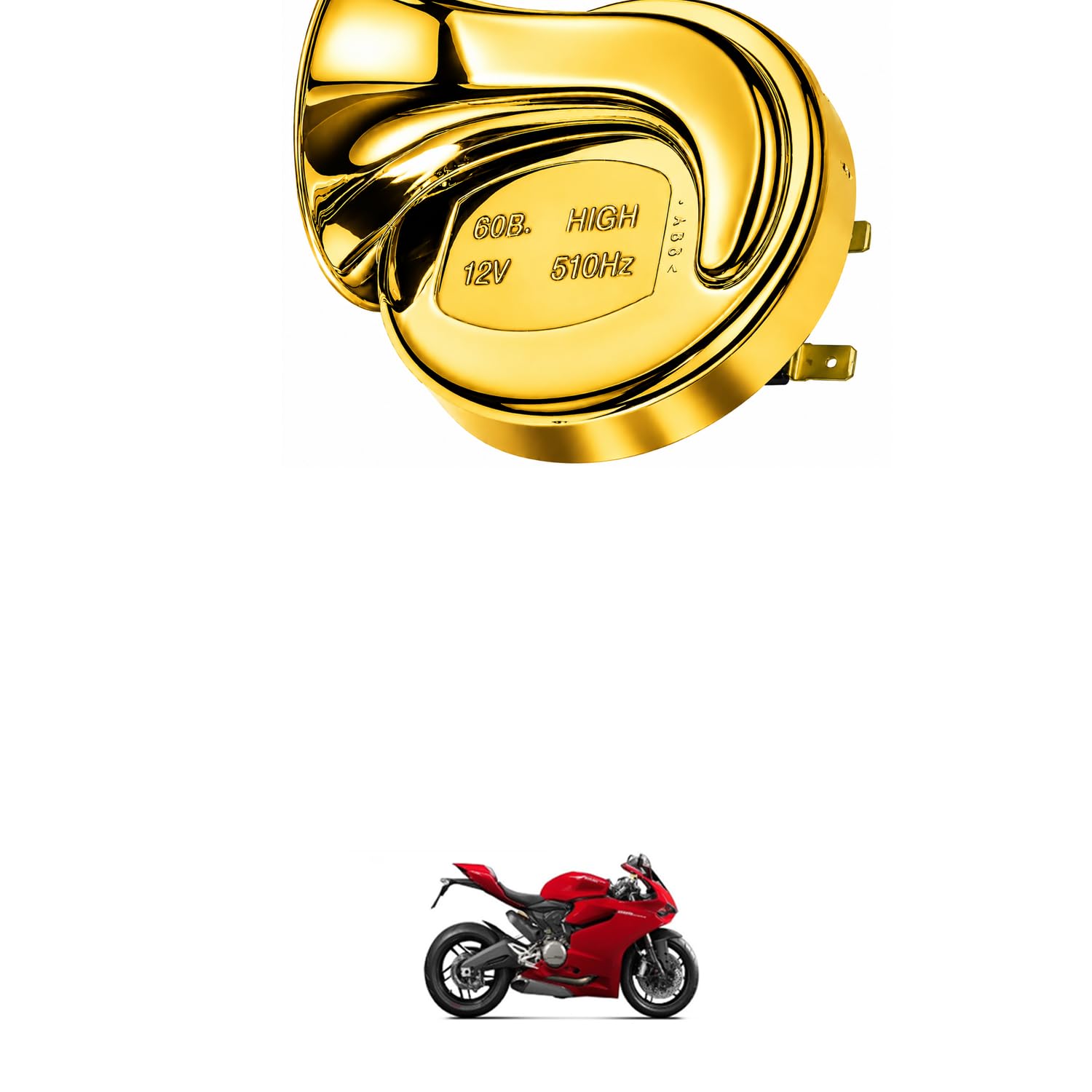 Universal 12V Snail Tweeter Horn 300dB Super Loud Waterproof Electric Horn, Premium Chrome Finish, Heavy Duty Brass Terminals for Car, Bike, Truck, SUV Comfortable With Roy-al 500-image-40