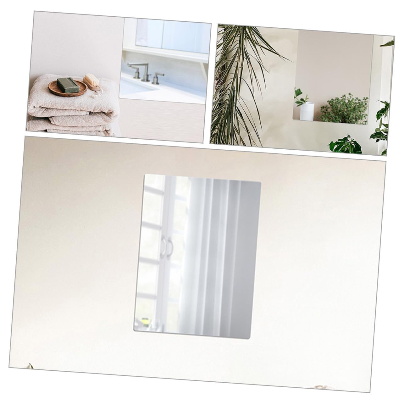 VALICLUD 4 pezzi Adesivo Acrilico da Facile Installazione Foratura per Bagno e Camera da Superficie e Facile da