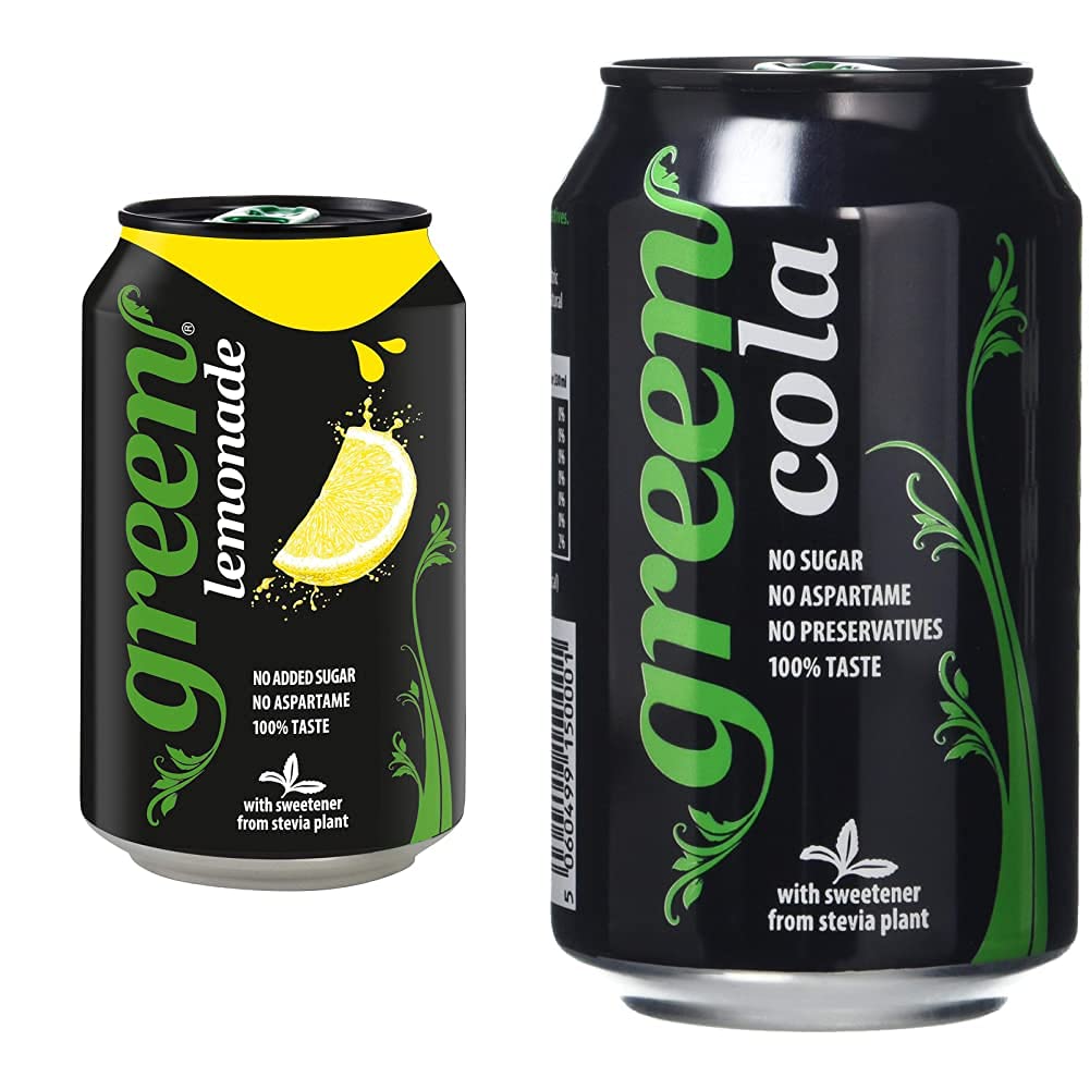 Buy Green Lemonade Cans 24 Pack, No Added Sugar Soft Drink, Bulk Pack