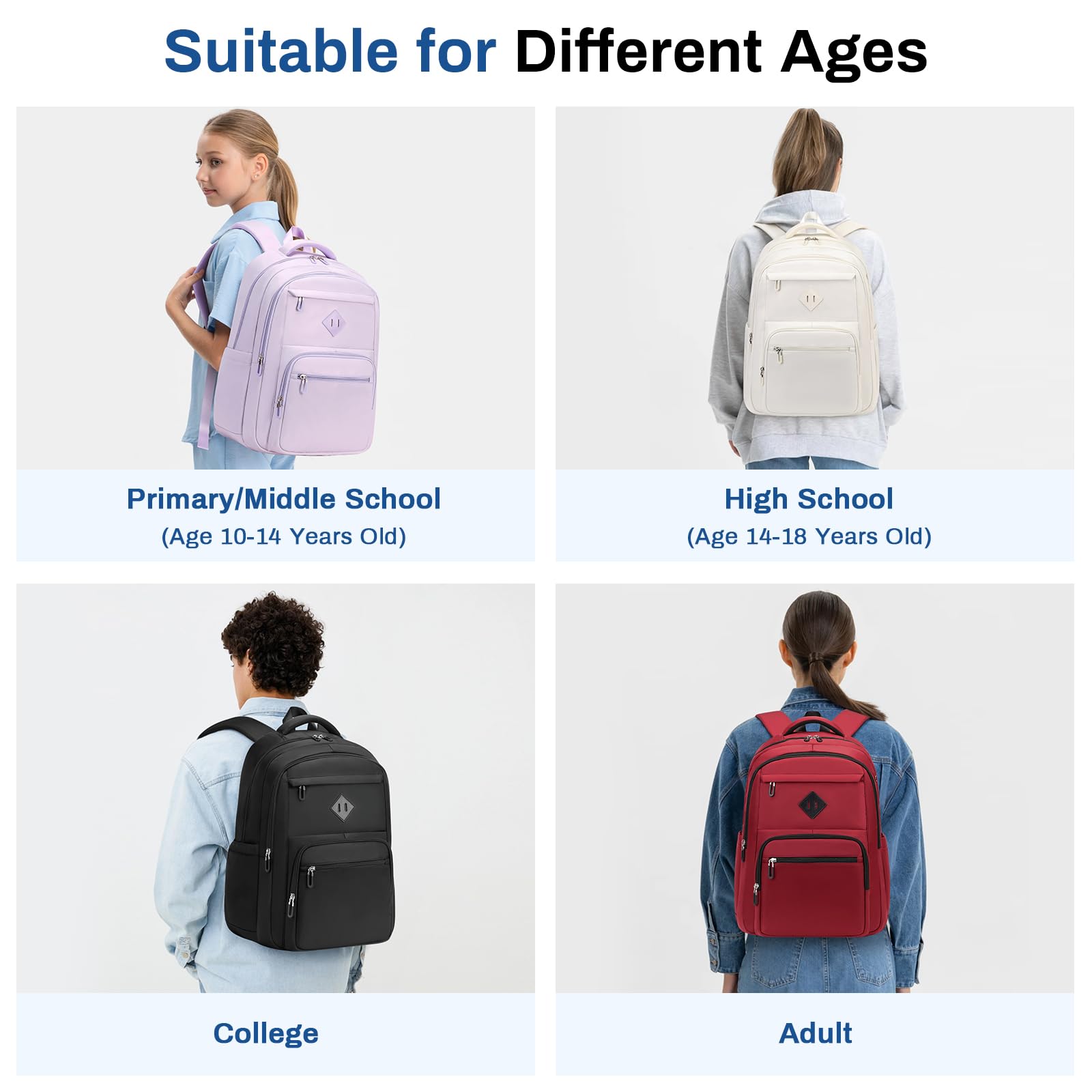 Sisipoet Mochila informal, Púrpura, Mochilas Daypack