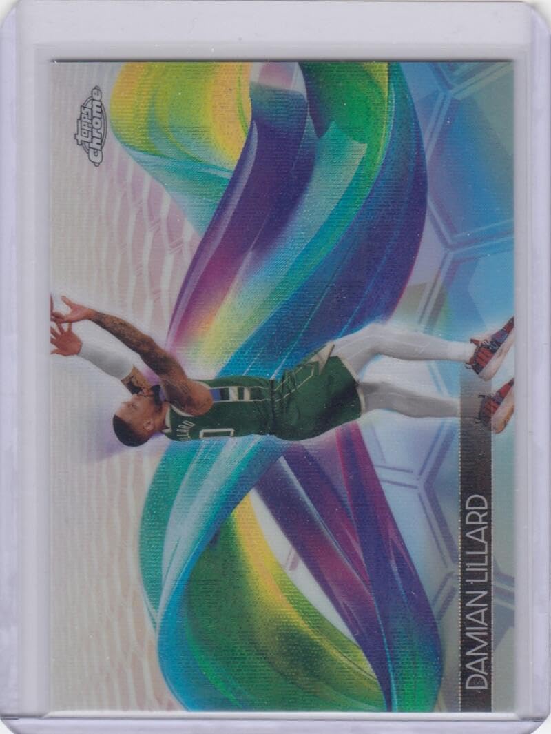 Basketball Trading Card 2024-25 Topps Chrome Helix #H-10 Damian Lillard EX/NM Bucks