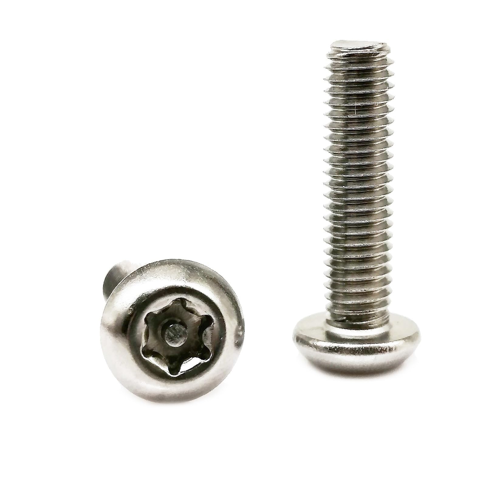 Tornillo autorroscante 5/10/50 piezas M6 M8 304 de acero inoxidable con seis lóbulos Torx de cabeza redonda con pin a prueba de manipulaciones (35 mm, 5 piezas M8)