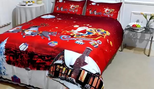 Produktbild von Generisch GNOME Deko - Winter Bettwäsche 140x200 GNOME, Weihnachtsmann Bettbezug 2er Set Mit 1 Kissenbezug 70x90, Weiche Mikrofaser Winterbettwäsche Mit Reißverschluss P*&285