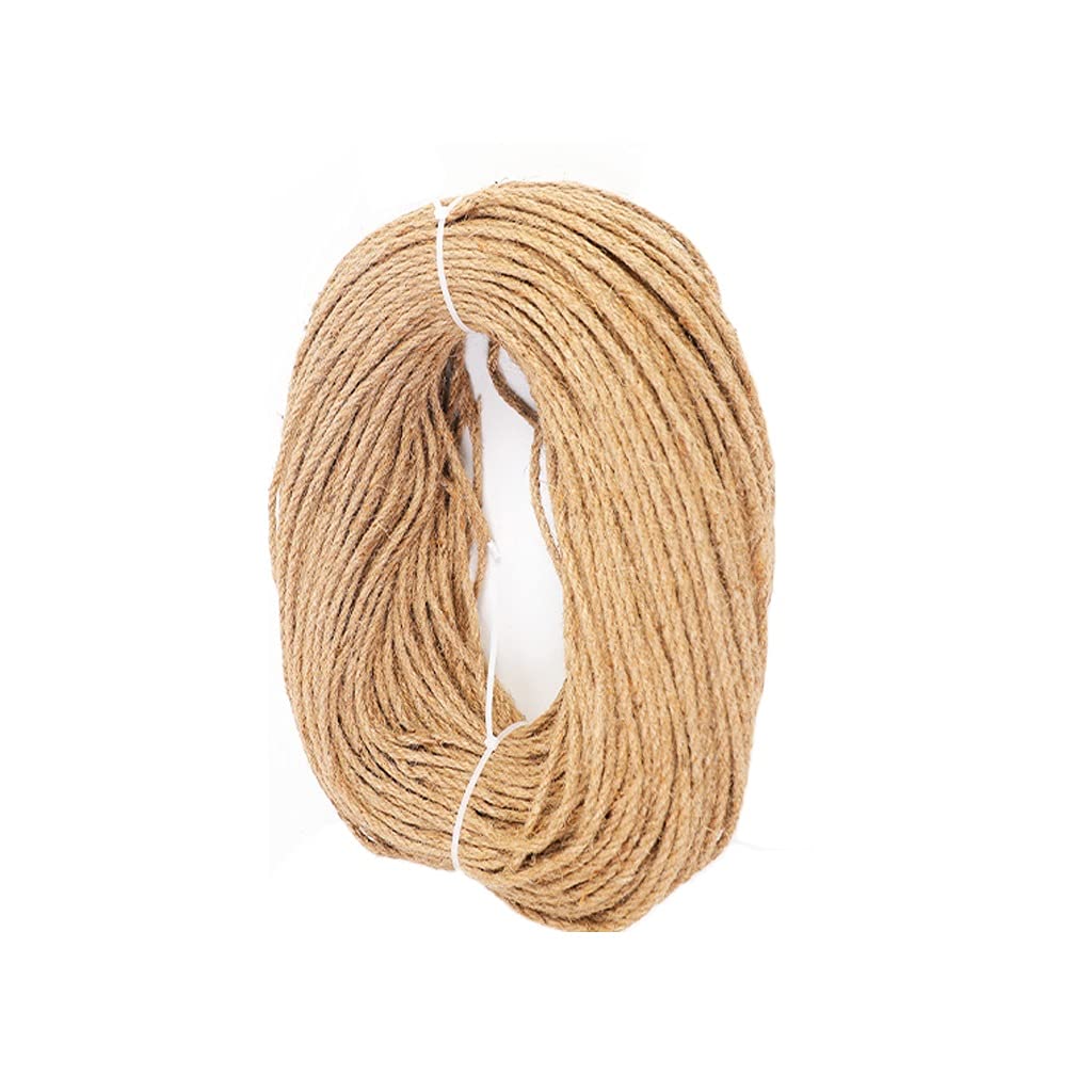 Ficelle Jute Ficelles de Jardinage Corde Naturelles Fil de Jute Corde Fine Naturelle Corde de Jute Ficelle Corde Jute pour Jardiage Décoration de Mariage Chanvre pour Emballage